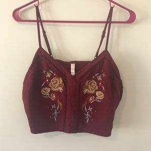 Maroon Cropped Tank